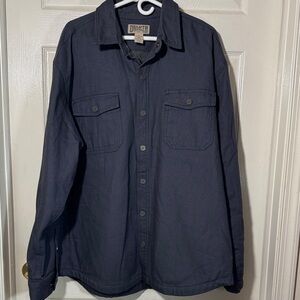 Duluth Trading Gray aFleece Lined Trucker Shirt Jacket Sz XL